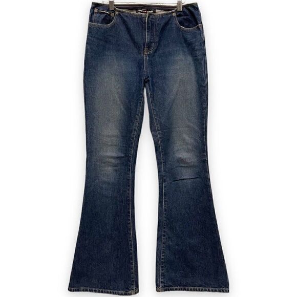 DKNY Vintage Bell Bottom No Waist Jeans Tall - Picture 1 of 9